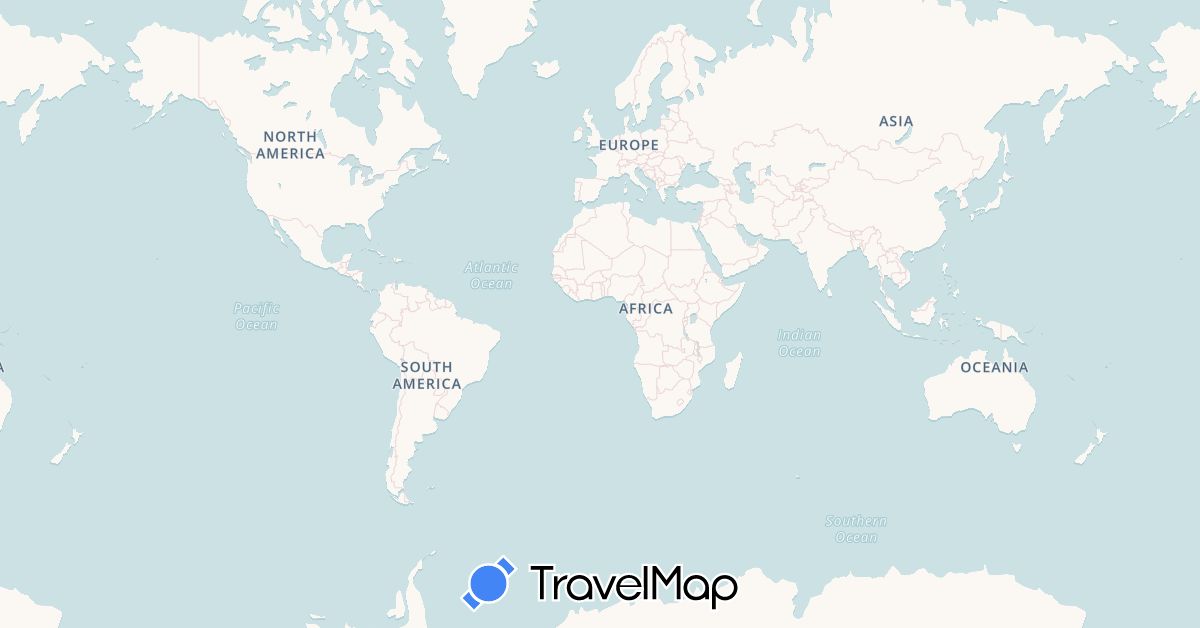 TravelMap itinerary: driving, bus, plane, cycling, train, boat in Austria, Switzerland, Germany, France, United Kingdom, Greece, Hungary, Italy, Slovakia (Europe)